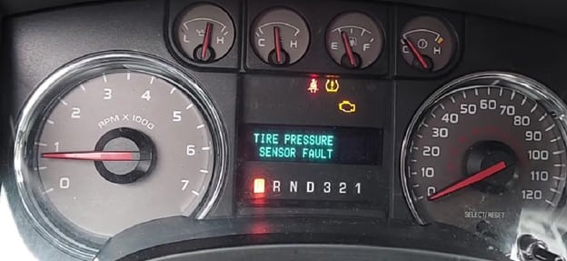 tire pressure sensor fault